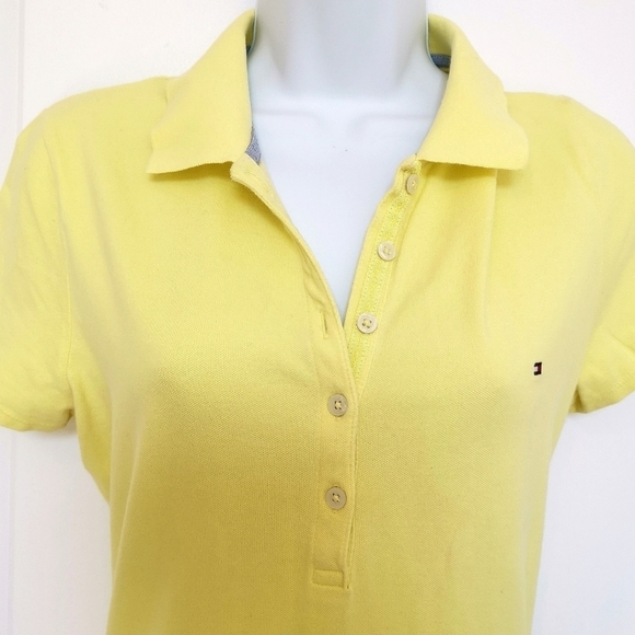 Tommy Hilfiger Yellow Polo / Golf shirt size L - Picture 4 of 9